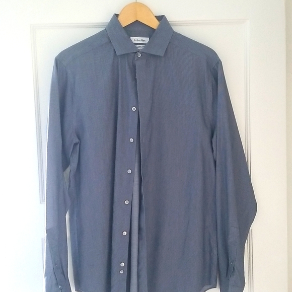 Calvin Klein Shirts Mens Button Down Blue Dress Shirt Poshmark